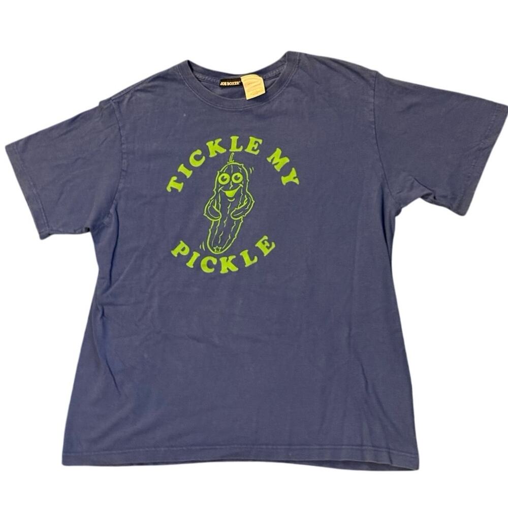 Vintage Y2K Tickle My Pickle Joe Boxer Humor NSFW Shirt Adult Large